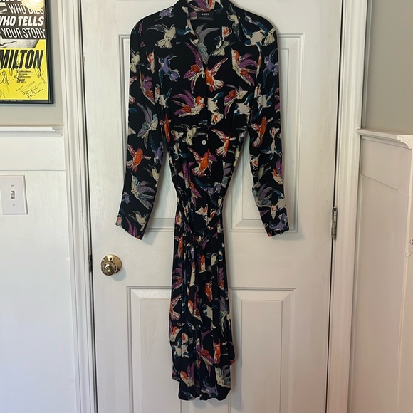 Maeve by Anthropology Long Sleeve Bird Dress Size 4 - Picture 1 of 7